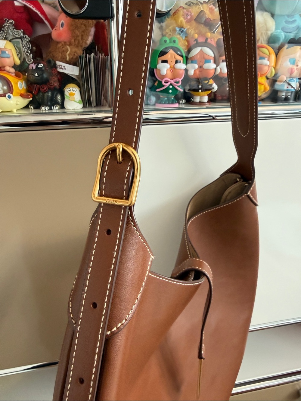 Polo Ralph Lauren Polo ID Large Shoulder Bag - Cuoio Color *Never Worn* - Picture 6 of 7
